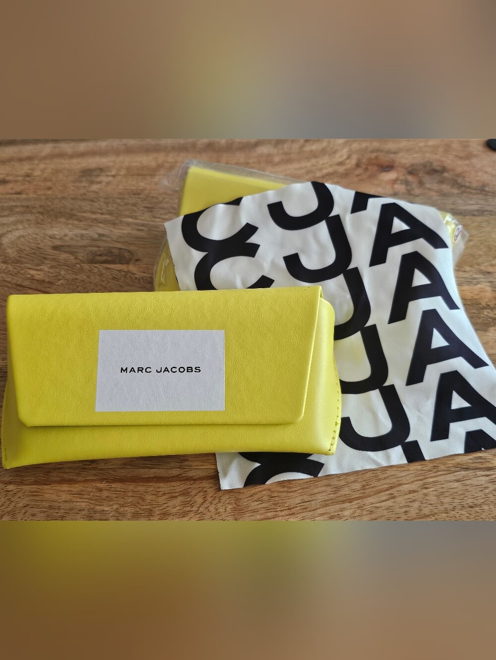 Marc Jacobs Bright Yellow Leather Eyewear Case